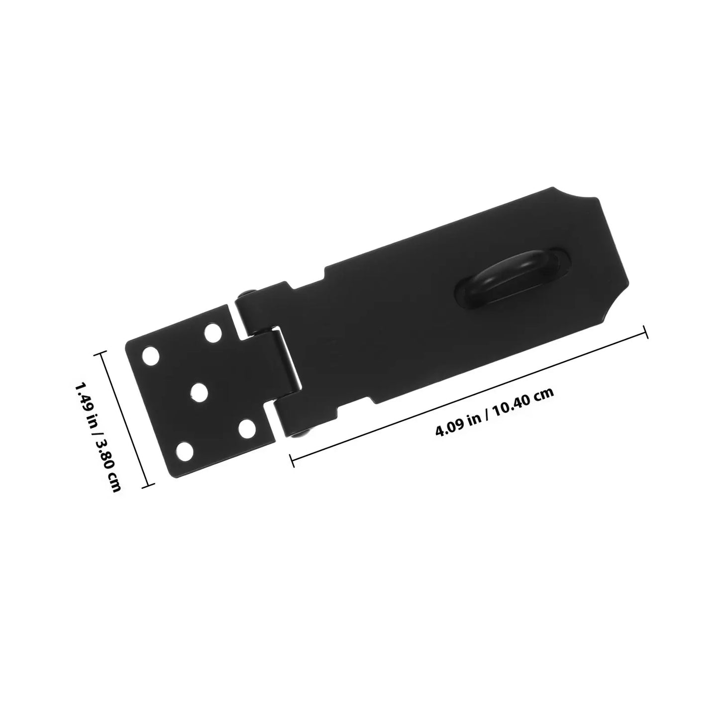 Heavy Duty Stainless Steel Lock Hasp Secure Latch for Shed Cabinet Gate Barn Door Outdoor Indoor Use Strong Door Lock Hardware Peaceful Pleasures Health and Wellness Black