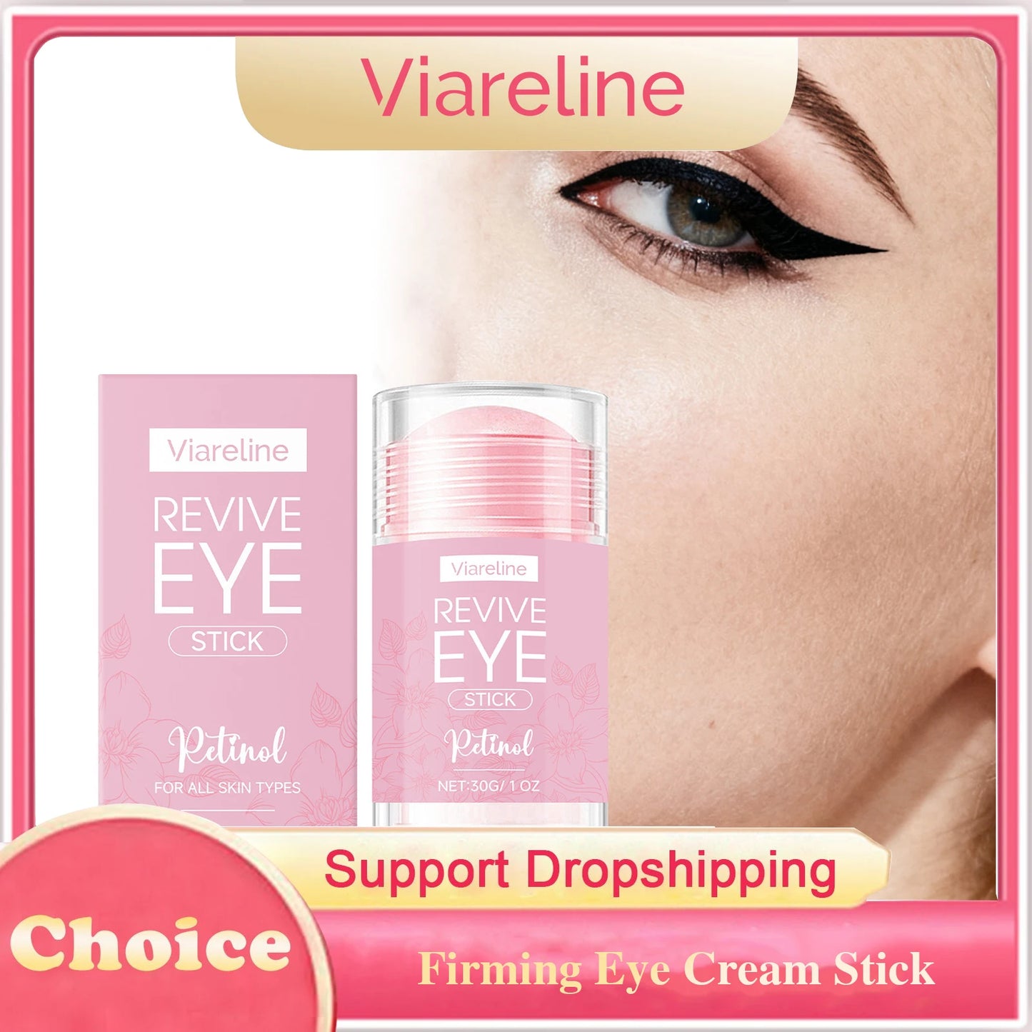 Firming Eye Cream Stick Tightening Moisturizing Lighten Dark Circles Fade Fine Lines Repair Smoothing Lifting Brighten Eye Balm Peaceful Pleasures Health and Wellness