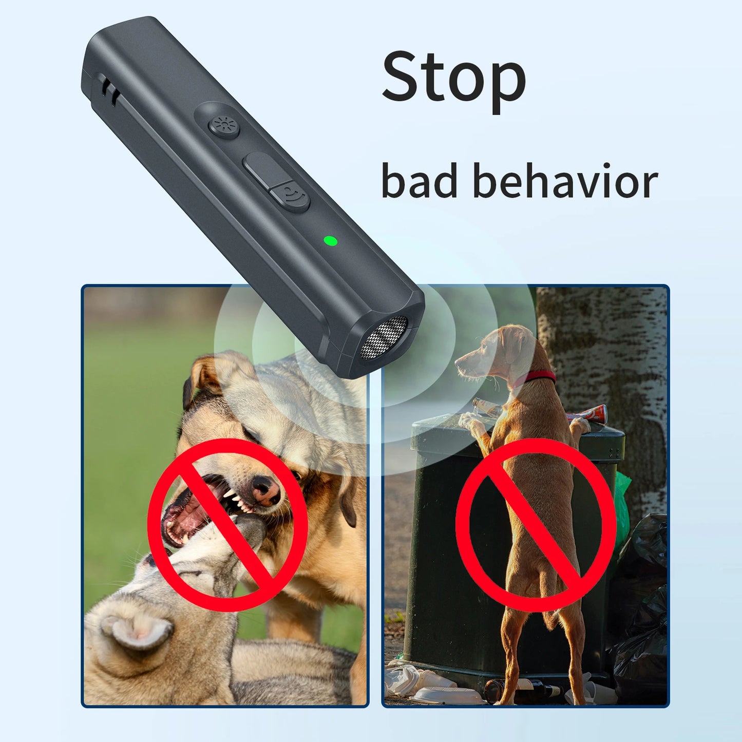 Drive Device Portable Dog Trainer Anti Barking Ultrasonic Repeller