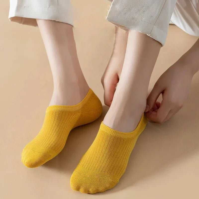 Women's Invisible No-Show Socks 10 Pairs | Non-Slip Low Cut