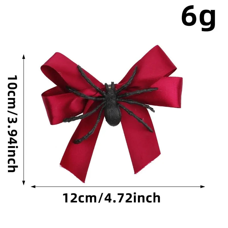 Halloween Spider Bow Hair Clips | Party Cosplay Gift (1–6 Pcs)