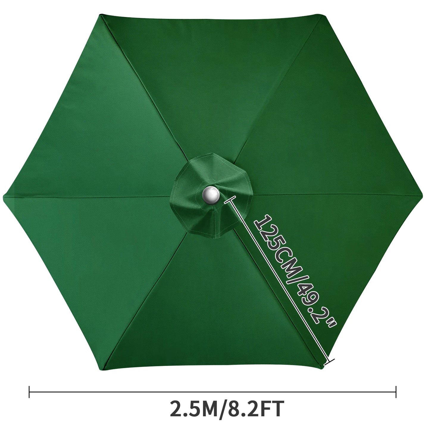 Waterproof Patio Umbrella Replacement Canopy 6 & 8 Rib