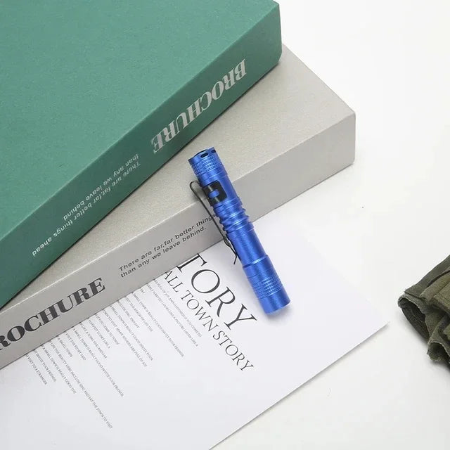 Mini LED Pen Flashlight 300LM | Pocket Torch with Clip, AAA