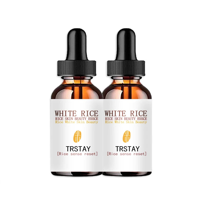 White Rice Whitening Serum Face Moisturizing Cream Shrink Pores Brighten Enzyme Anti Wrinkle Anti Aging Skin Care Essence Peaceful Pleasures Health and Wellness