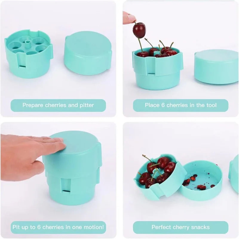 New Cherry Pitter Tool Olive Pitter Pit Remover Push Pull Seed Cherry Pitters Core Remover Portable Kitchen Seed Depitter Tool Peaceful Pleasures Health and Wellness