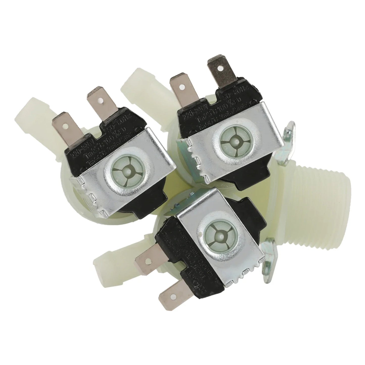 Electric Solenoid Valve 3 Way Water Inlet N C Normal Closed AC 220V