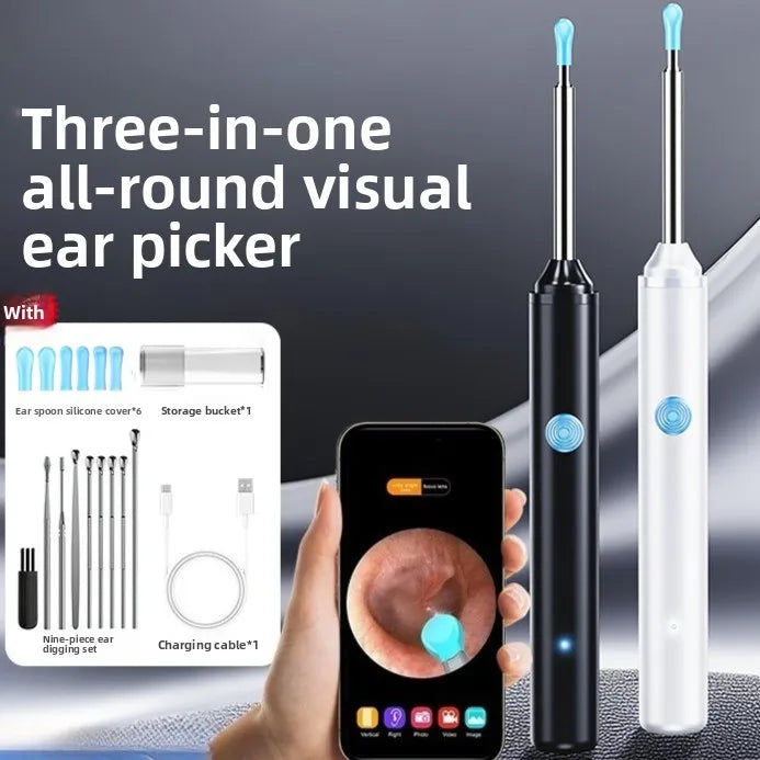 【HOT SALE】Visual Ear Wax Cleaner with Camera Safe Earwax Removal Endoscope with Camera Luminous Otoscope Ear Cleaning Tools Peaceful Pleasures Health and Wellness