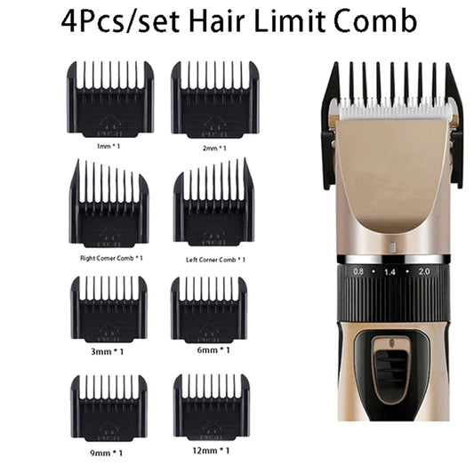 4-Piece Hair Clipper Guide Comb Set – Trimmer Attachments Clipper Guide Combs Peaceful Pleasures Health and Wellness