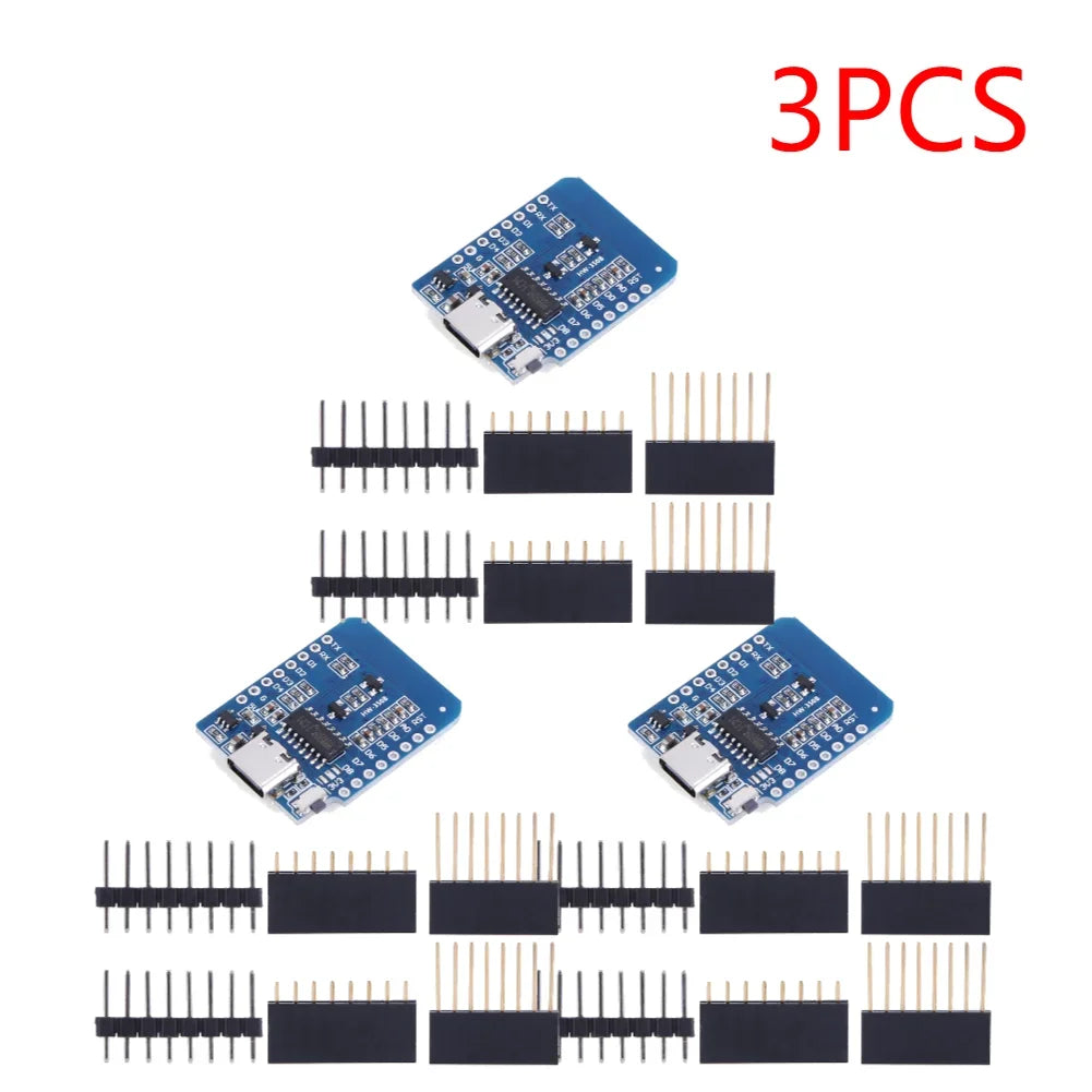 1-20PCS ESP8266 D1 Mini WIFI Development Board ESP-12F CH340G CH340 V2 Usb Wemos D1 Mini Nodemcu Lua Iot Board 3.3V Met Pins Peaceful Pleasures Health and Wellness Type c 3PCS
