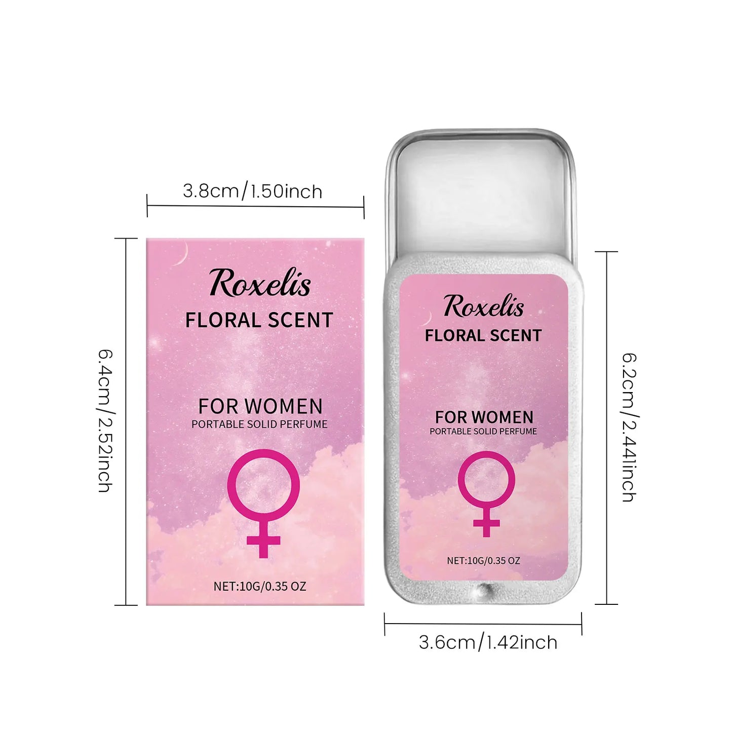 Roxelis Solid Perfume for Women | Floral Travel Pocket Balm
