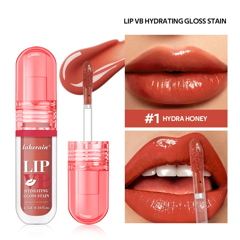 Lakerain Mirror Lip Gloss – Hydrating Crystal Glaze Lip Tint Lip Gloss Peaceful Pleasures Health and Wellness 1Hydra Honey