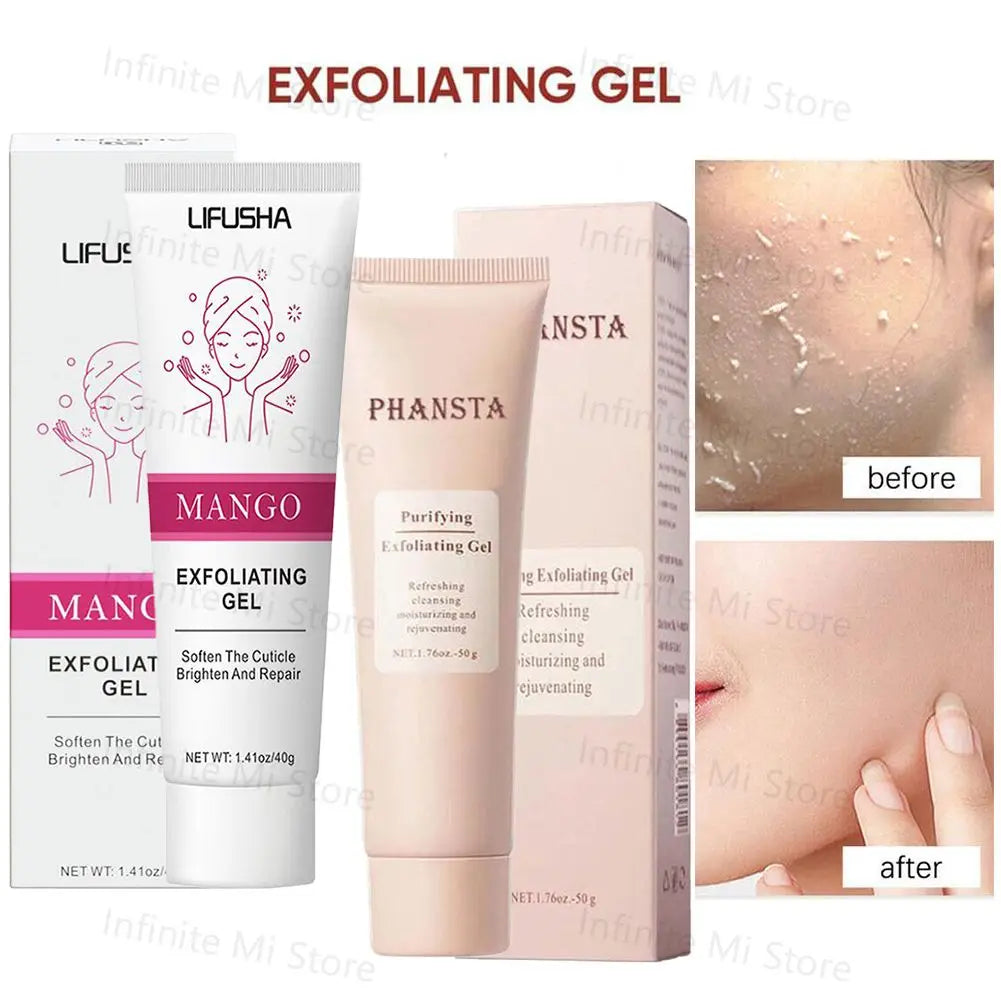 40g/50g Face Exfoliating Gel Deep Cleaning Pores Gentle Exfoliate Oil Control Smooth Soften Face Facial Scrub Skin Moisturizing Peaceful Pleasures Health and Wellness