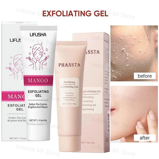 40g/50g Face Exfoliating Gel Deep Cleaning Pores Gentle Exfoliate Oil Control Smooth Soften Face Facial Scrub Skin Moisturizing Peaceful Pleasures Health and Wellness