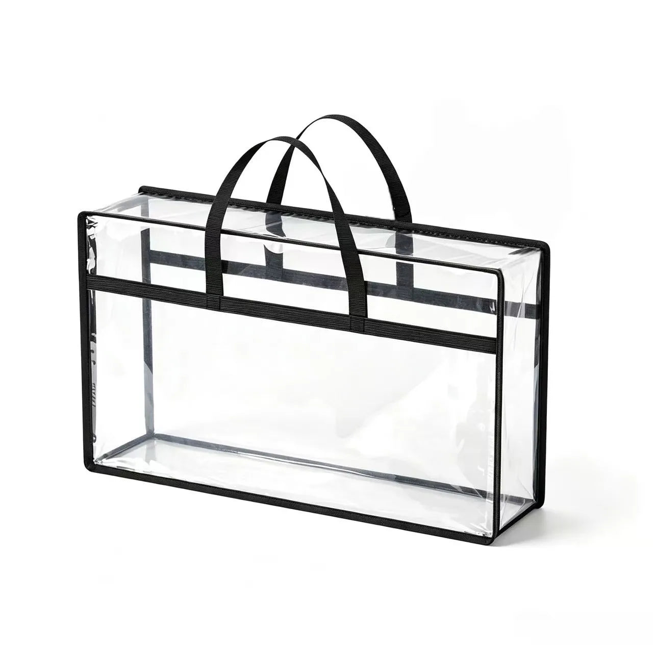 Clear PVC Waterproof Zipper Storage Tote Bag | Visible Organizer