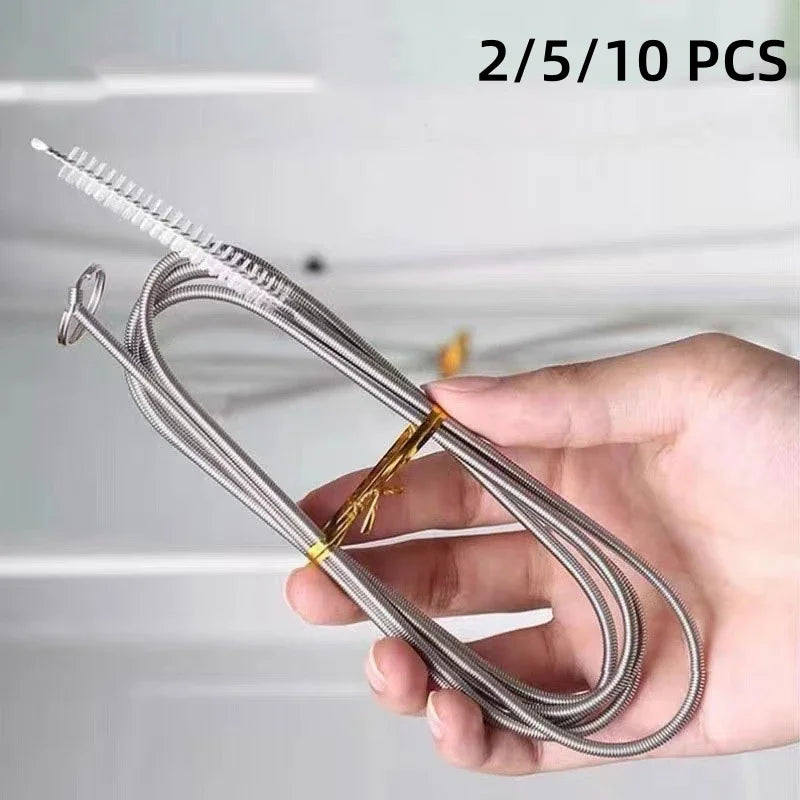 Refrigerator Drain Dredge Cleaning Set Long Flexible Refrigerator Scrub Brush Water Dredging Tool Water Tube Cleaning Coil Brush Peaceful Pleasures Health and Wellness
