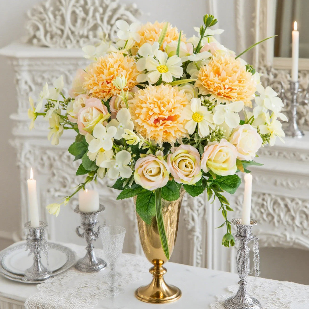 Artificial Silk Rose Bouquet – Wedding & Home Decor