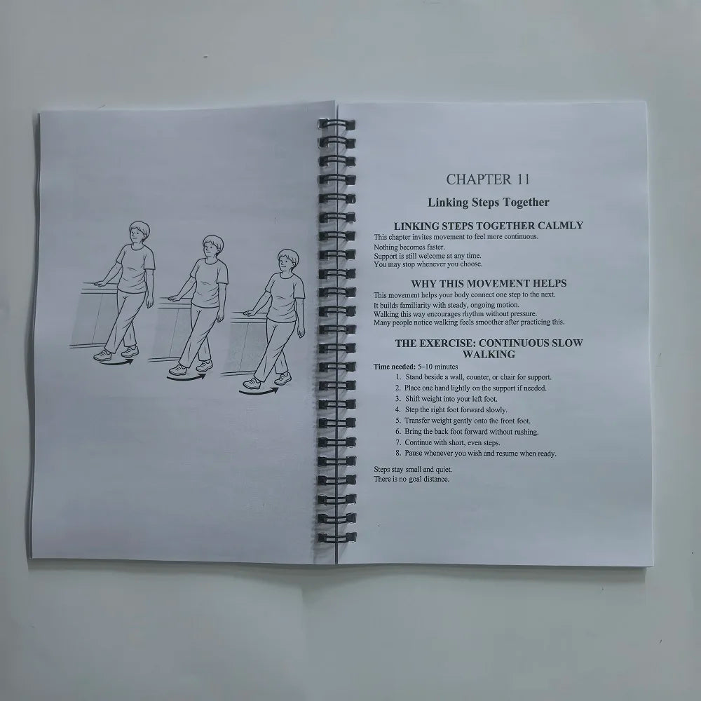 Seated Tai Chi Practice Book Seniors Beginners Spiral-bound Martial