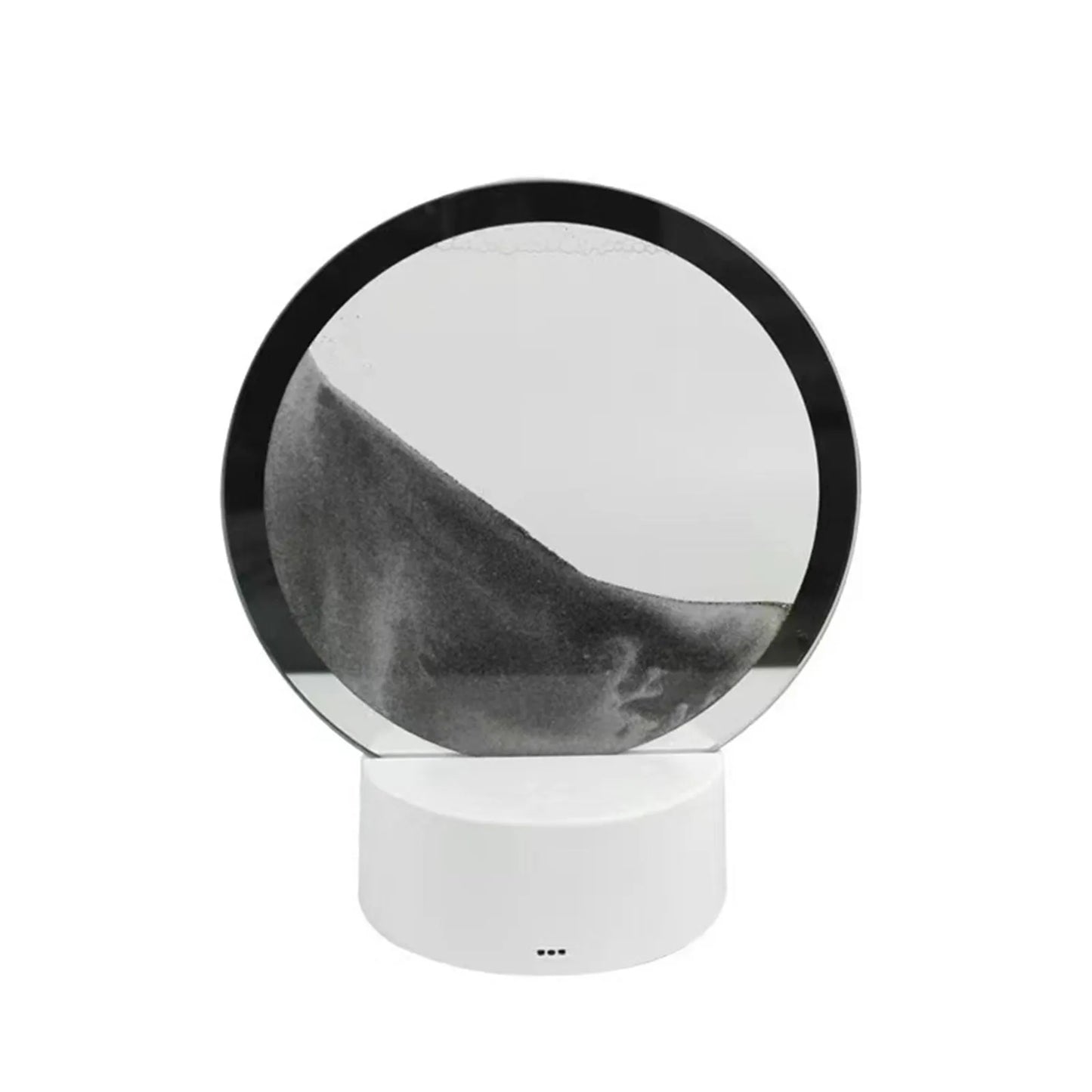 Moving Sand Art Picture Round Table Lamp 3D Dynamic Painting Night