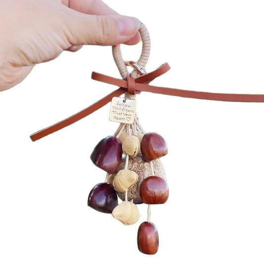 Nut Shell Hanging Bell DIY Material Pendant Accessories Natural Bag Peaceful Pleasures Health and Wellness