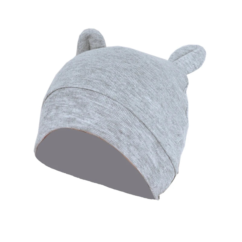 Infant Cotton Baby Bonnet Hospital Hat | Soft Solid Color 0-24M