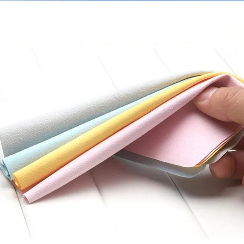 10pcs/lots High Quality Chamois Glasses Cleaner Microfiber Cleaning Cloth For Lens Phone Screen Cleaning Wipes Peaceful Pleasures Health and Wellness