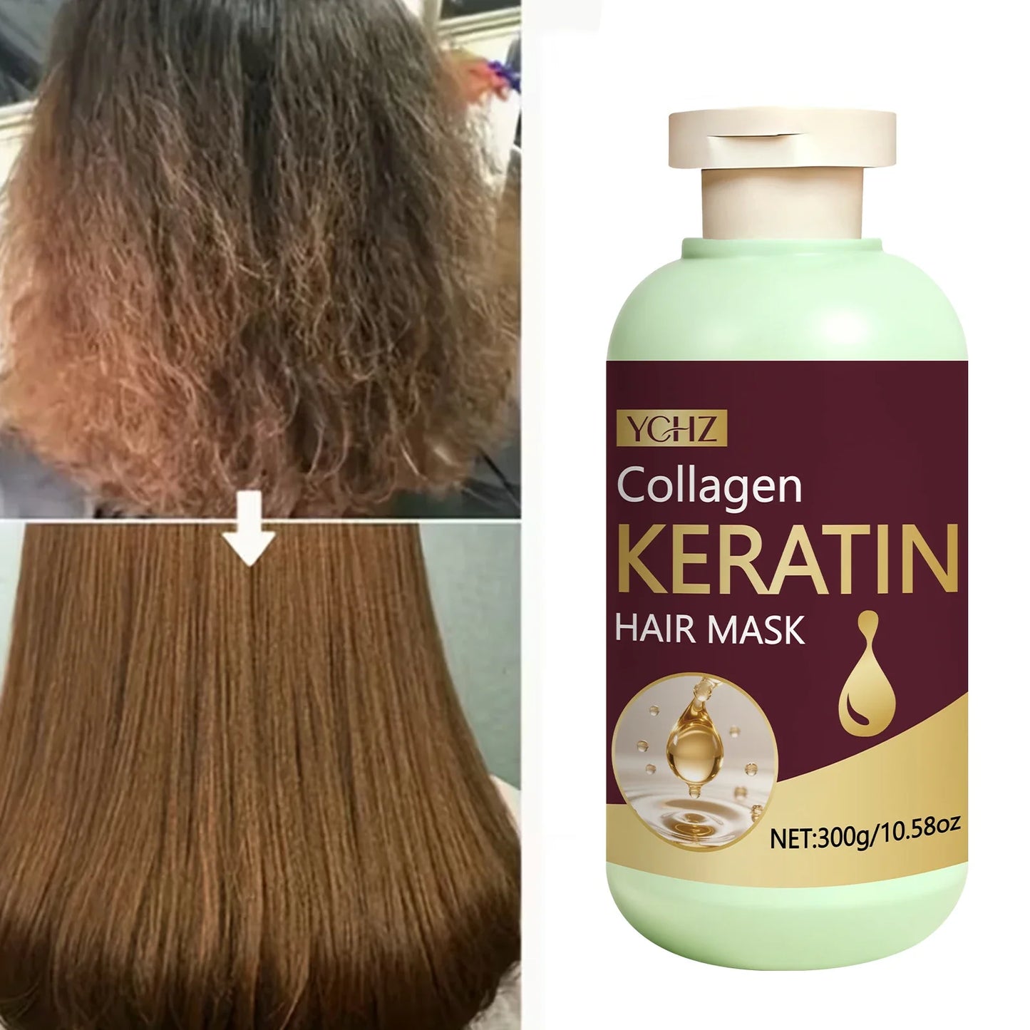 Collagen Hair Mask 300g – Nourishes Dry & Curly Hair