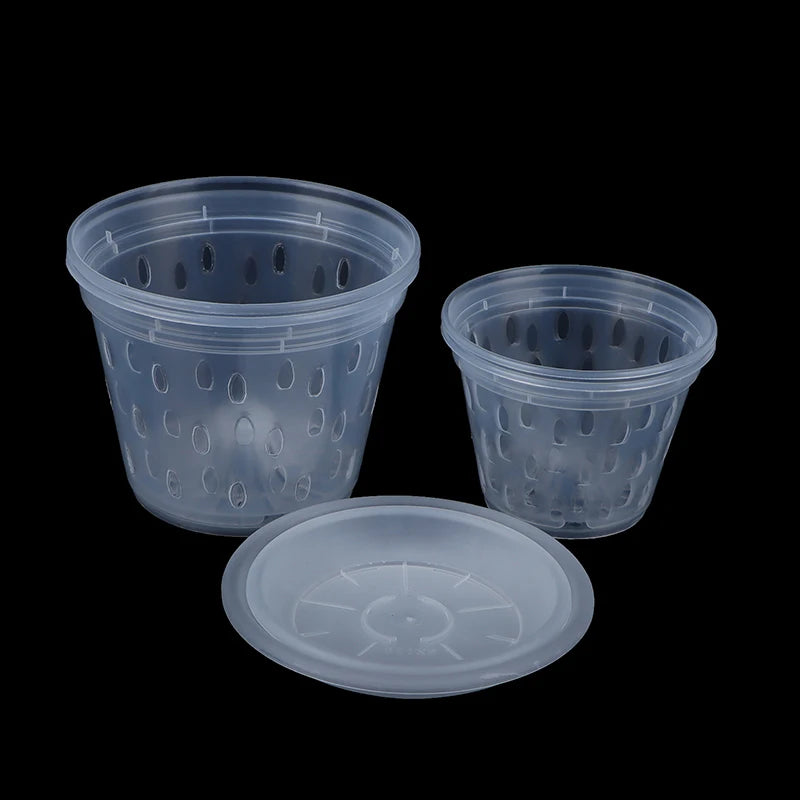 Household Orchid Special Flower Pot Garden Plant Drainage Pots With Hole Transparent Orchid Basket Plastic Breathable Flower Pot Peaceful Pleasures Health and Wellness