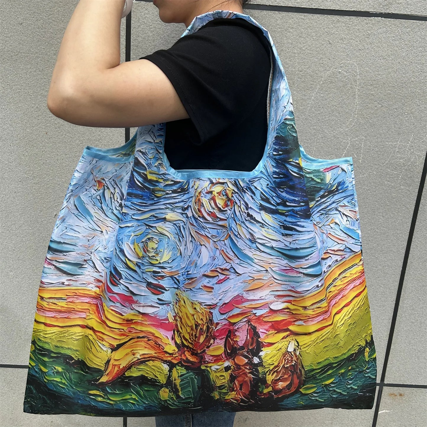 Large Foldable Reusable Nylon Shopping Bag – Travel Tote