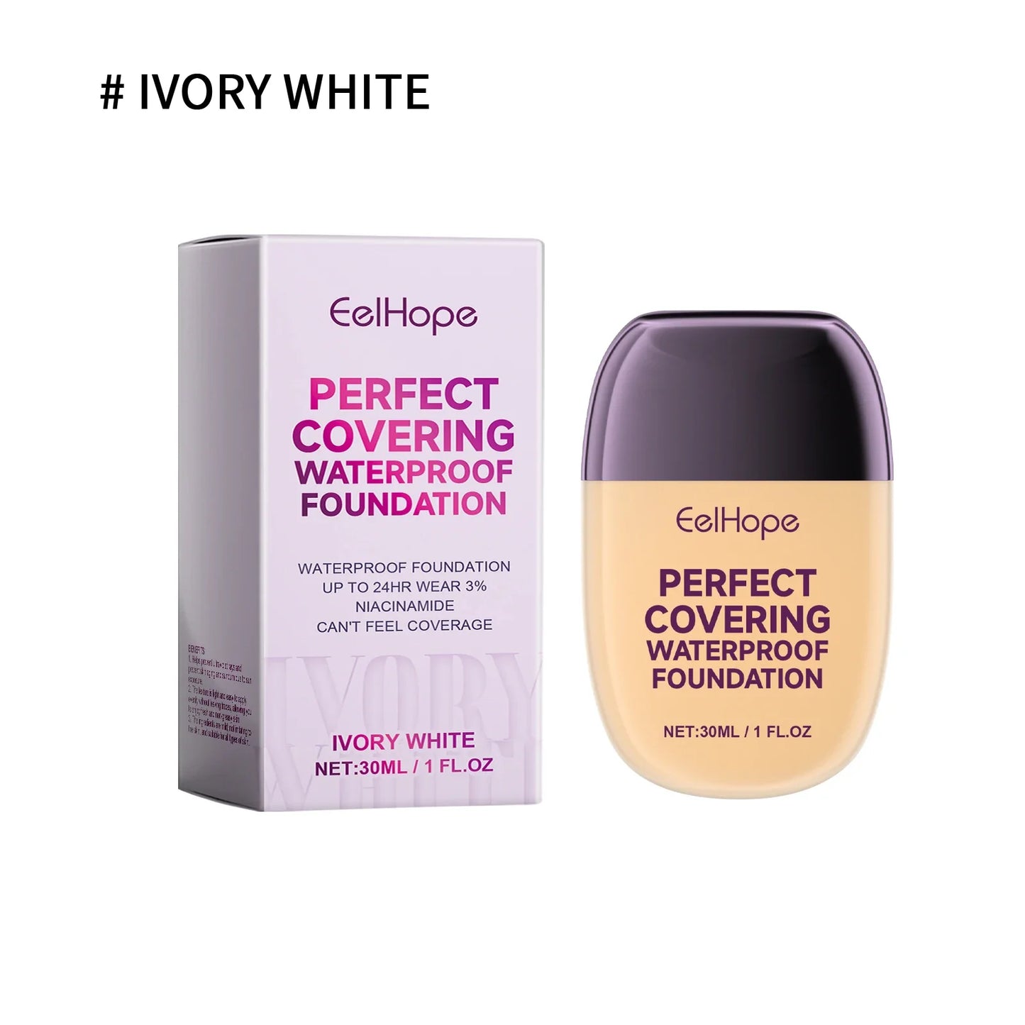 Eelhope Waterproof Full Coverage Liquid Foundation – 30ml