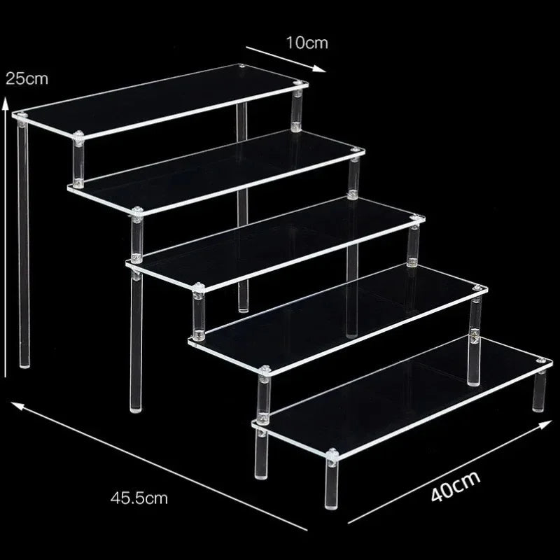 Iridescent Acrylic Display Riser Stand 1–5 Tier | Figures & Cupcakes