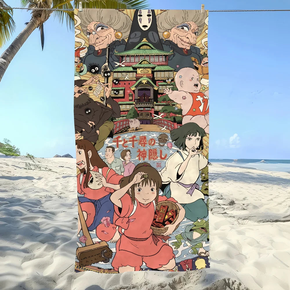 Anime Spirited Away Quick-Dry Beach Towel | 11 Sizes