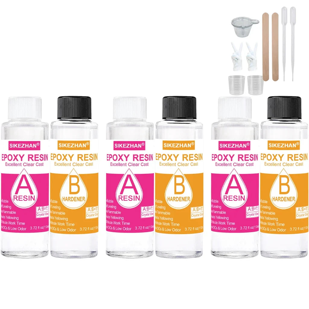 Crystal Clear Epoxy Resin Kit 1:1 Mix – Non-Yellowing 32oz