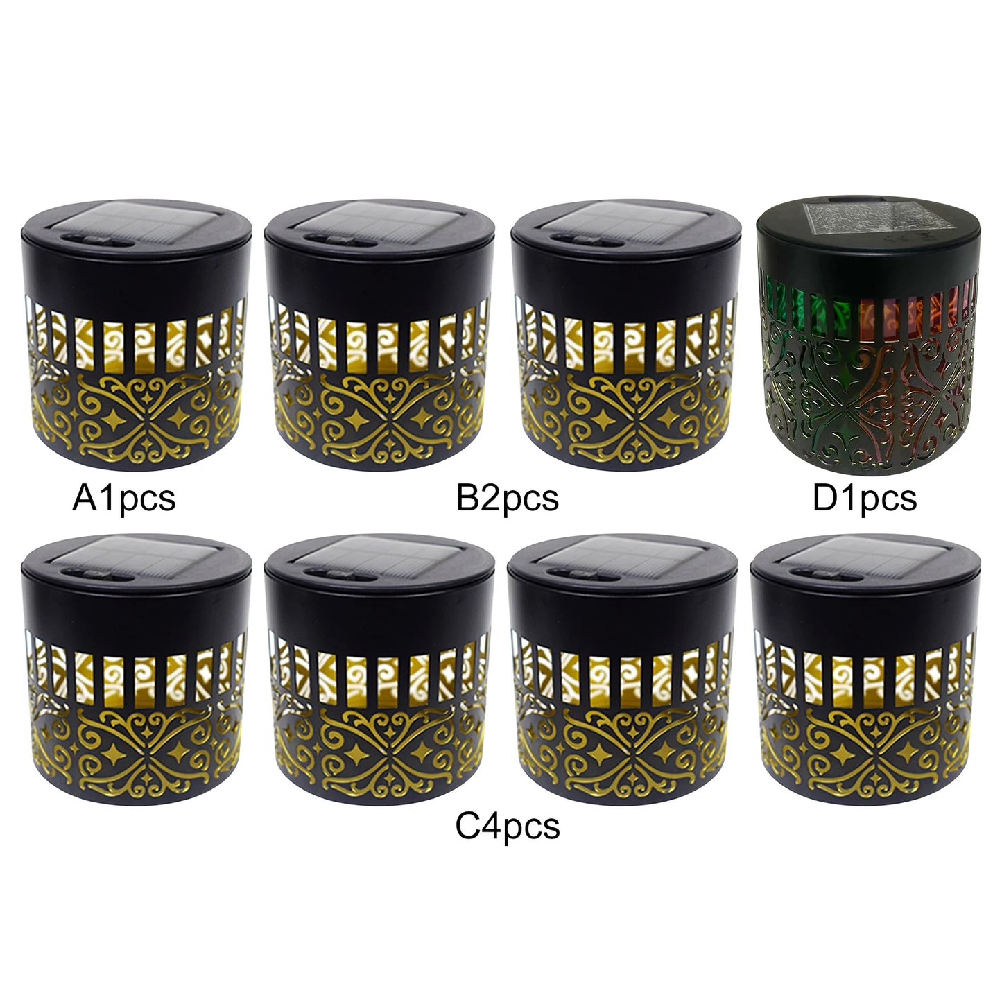 Solar Fence Lights Mandala Theme Waterproof Metal Solar Powered Deck Step Stair Lights for Garden Post Patio Backyard Decor Peaceful Pleasures Health and Wellness