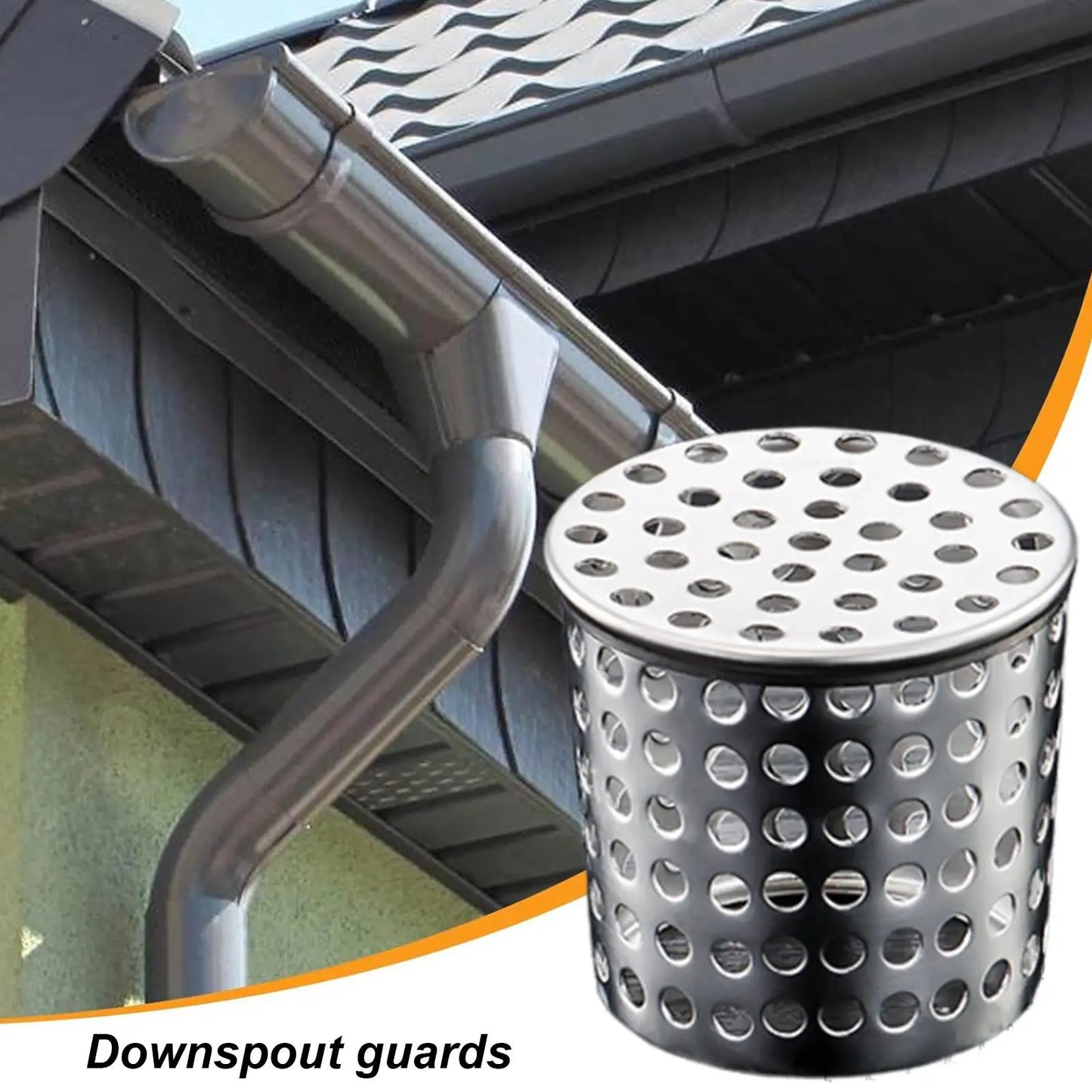 304 Stainless Steel Downspout Gutter Guard – Debris Blocker