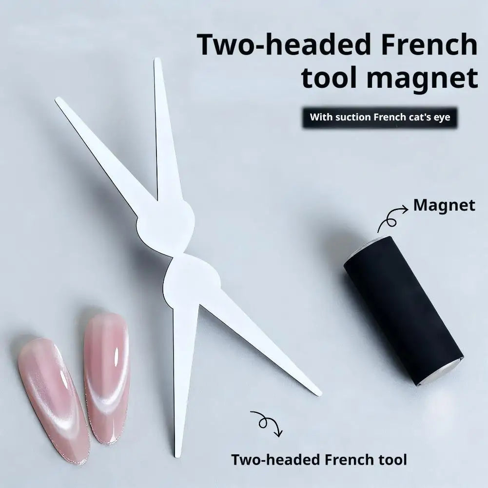 2-in-1 French Cat Eye Nail Magnet Stick | DIY Manicure Tool