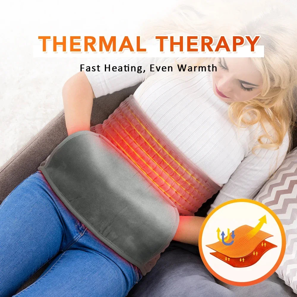 Electric Heated Waist Belt | 10-Level Temp Control & Hand Warmer
