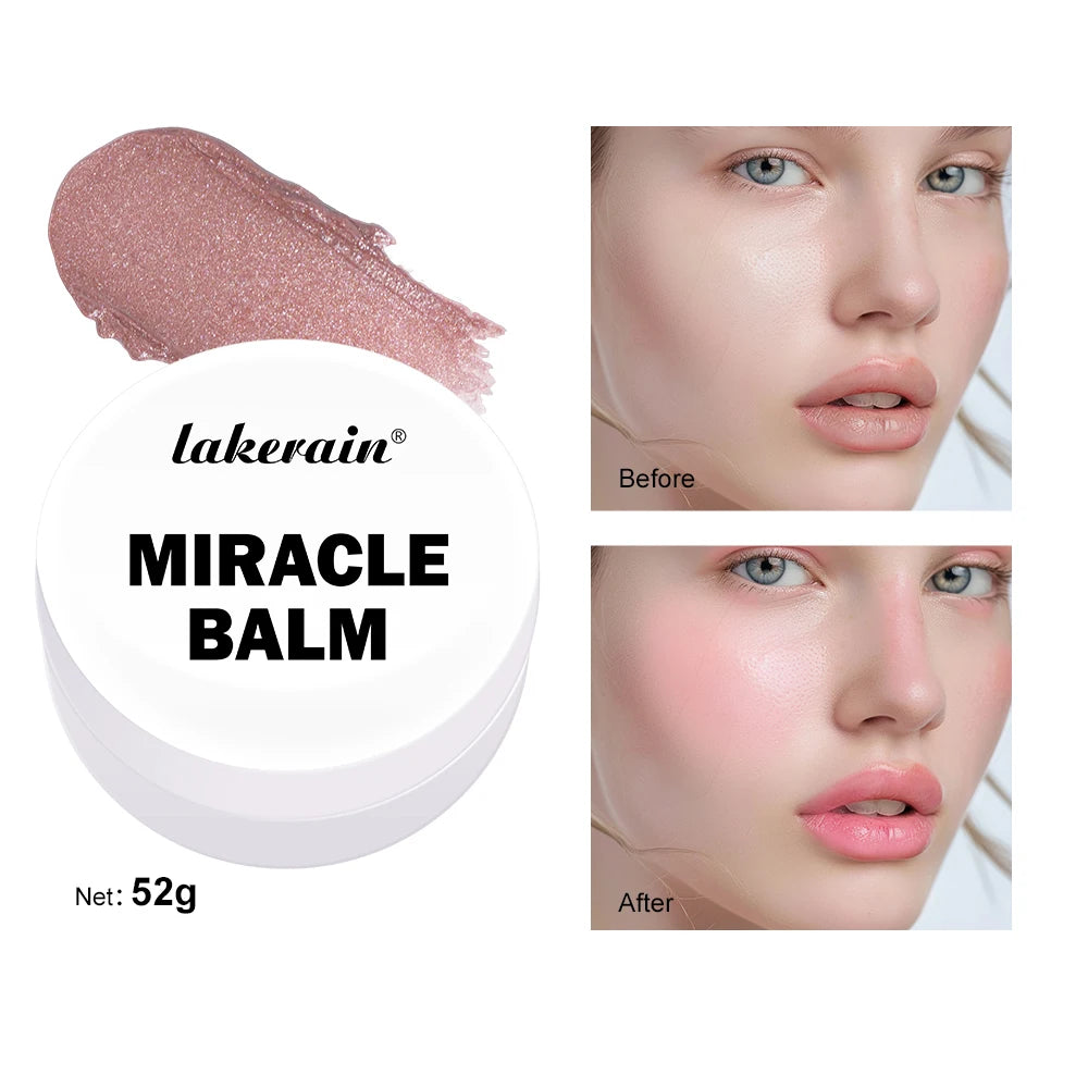 Miracle Balm Multi Glow Balm Cream Blush for Cheeks Blush Balm Face Makeup Radiant Finish Hydrating Creamy Lightweight Cosmetic Peaceful Pleasures Health and Wellness
