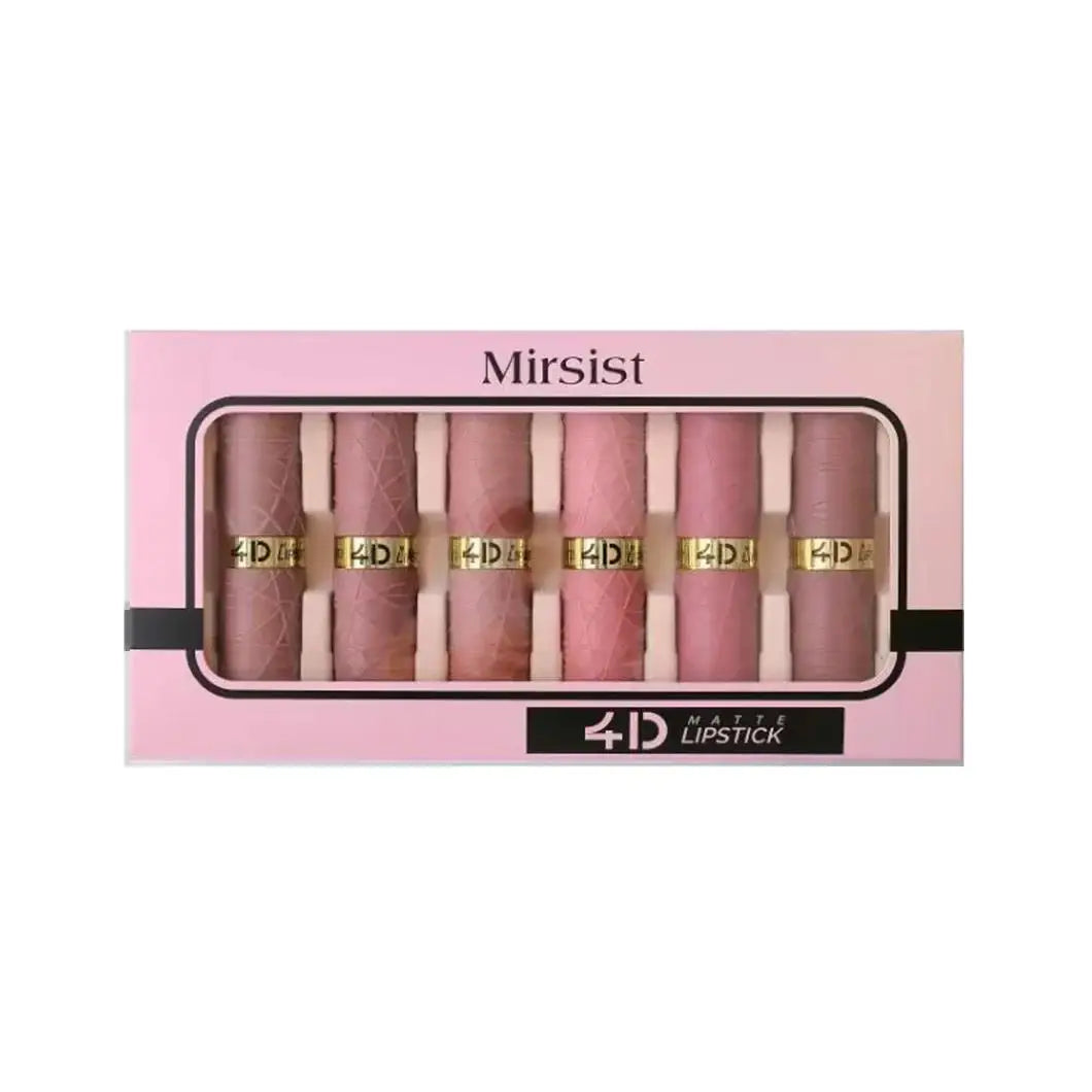 Mirsist 6-Piece Velvet Matte Lipstick Set – Waterproof & Long Lasting