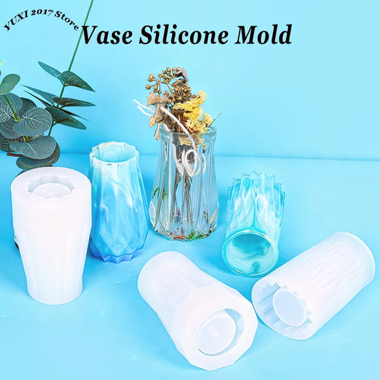 Flower Vase Silicone Resin Mold – DIY Epoxy Flowerpot Casting Resin Casting Mold Peaceful Pleasures Health and Wellness
