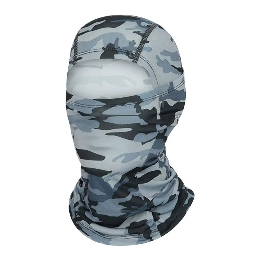 Full Face Mask for Men Women Camouflage Motorcycle Balaclava Quick Dry Cycling Headwear Fishing Skiing Sun Hood Hat 10 Colors Peaceful Pleasures Health and Wellness Gray