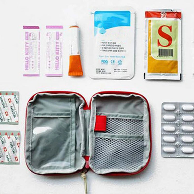 Mini Portable Medicine Bag Travel First Aid Kit Medicine Bag Storage Bag Survival Kit Medicine Box Outdoor Emergency Camping Peaceful Pleasures Health and Wellness