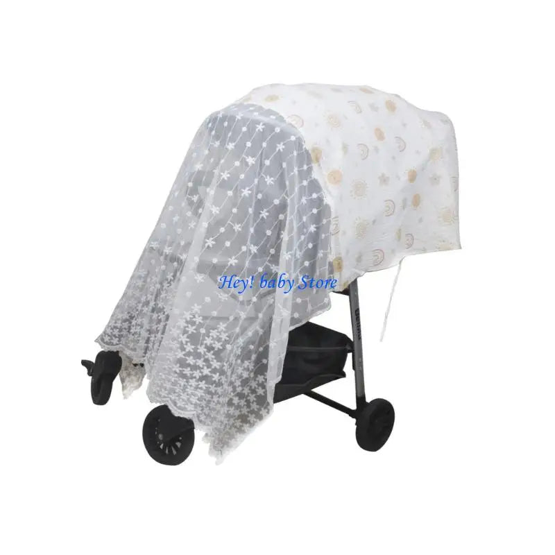 Baby Stroller Canopy Sunshade & Fly Net | Full Coverage 135x120cm