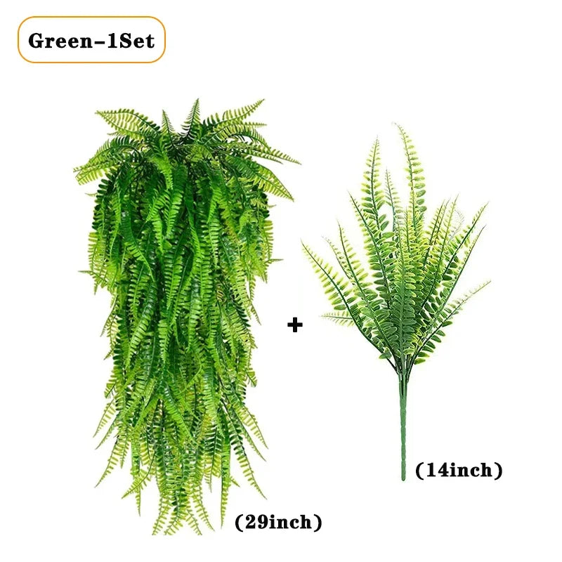 Artificial Hanging Fern Vine Wall Decor – Indoor & Outdoor