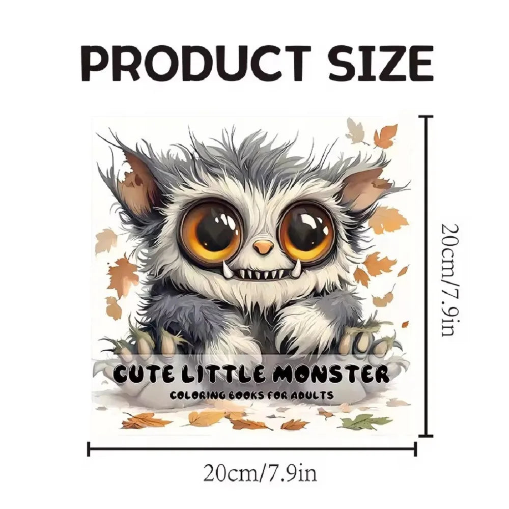 Little Monster Coloring Book 20 Pages Adult Picture Animals Drawings