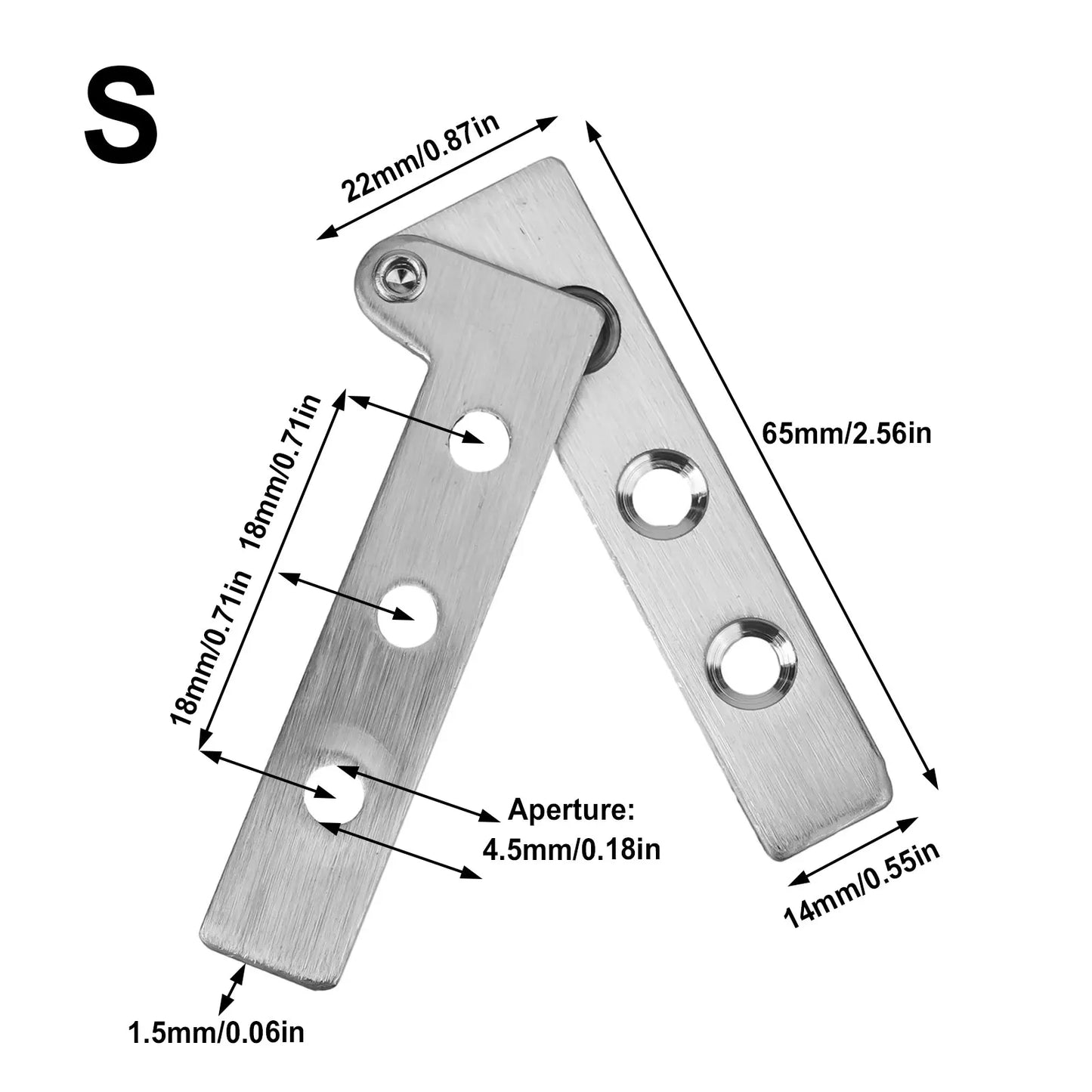 Stainless Steel Invisible Pivot Door Hinge | Hidden Axis S/M/L