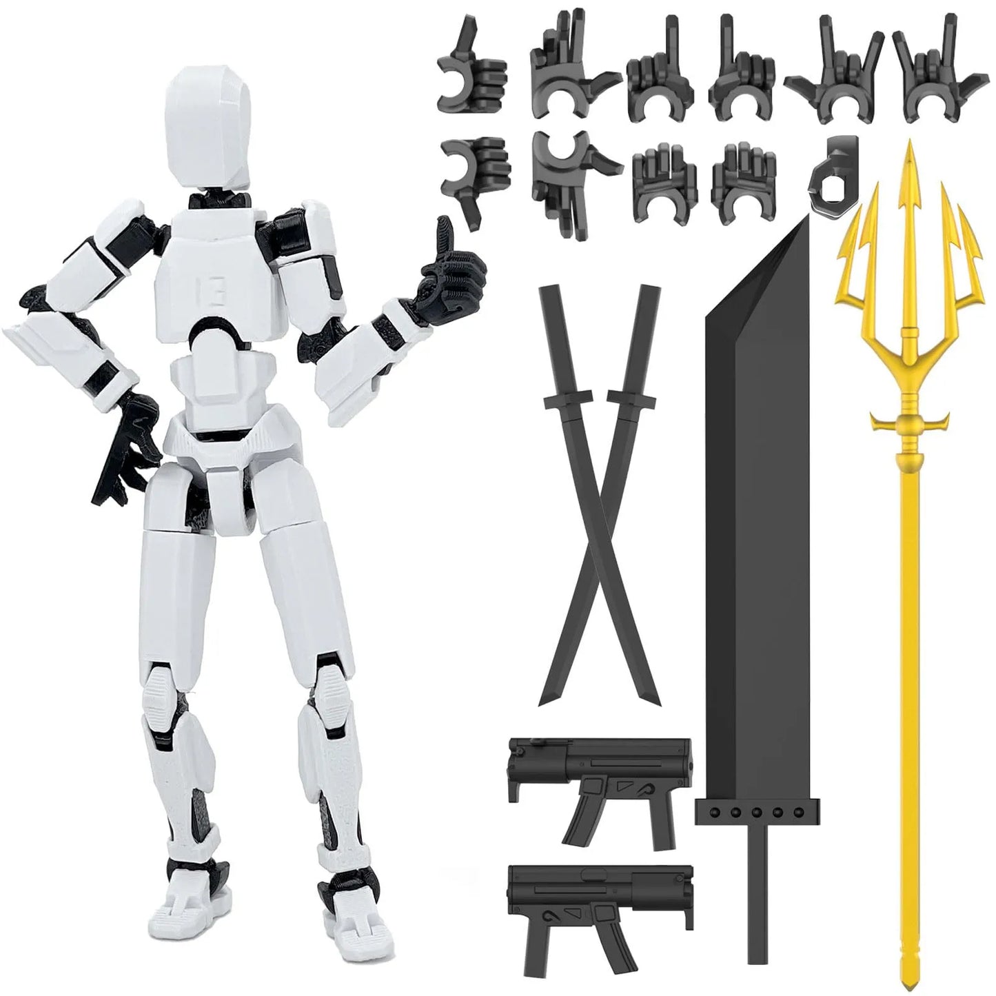 Lucky 13 3D Printed Movable Robot Action Figure & DIY Mannequin