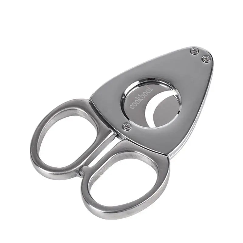 Stainless steel cigar clippers, hand-held, with sharp cigar blades. Special clippers for Cuban cigars, portable Peaceful Pleasures Health and Wellness