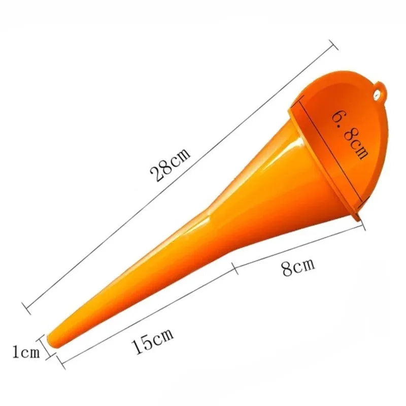 Long Mouth Motorcycle Fuel Funnel – Hands-Free Plastic Refueling