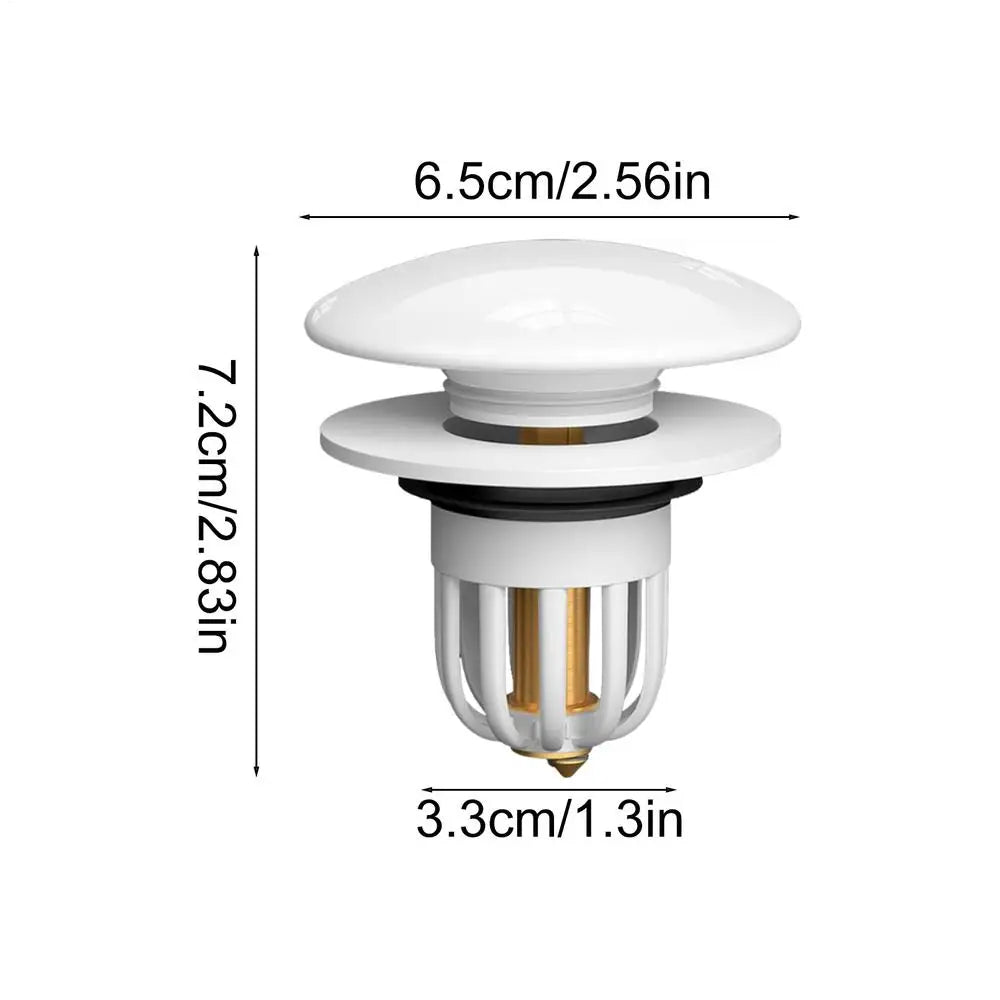 Anti-Odor Sink Stopper Drain Strainer Bathroom Kitchen Washbasin Plug For Home RV Laundry Shower Silicone Seals Restroom Supply Peaceful Pleasures Health and Wellness White A