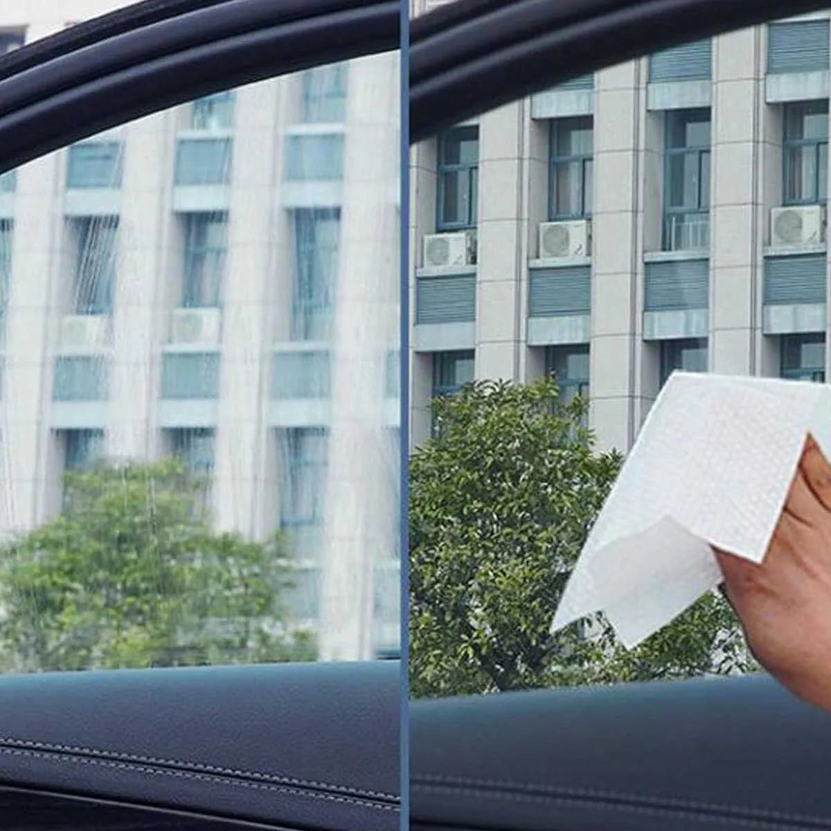 Car Glass Oil Film Removal Wipes – 3pcs Windshield Cleaner